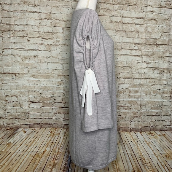Club Monaco gray wool long sleeves dress sz L - Picture 4 of 11